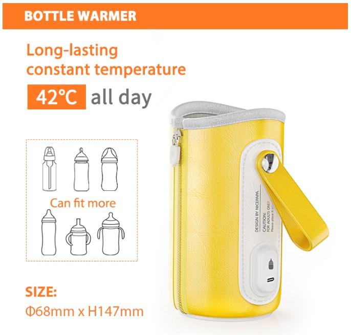 Baby Bottle Travel Feeding Set With Milk Powder Storage With USB Warmer - THREE-IN-ONE