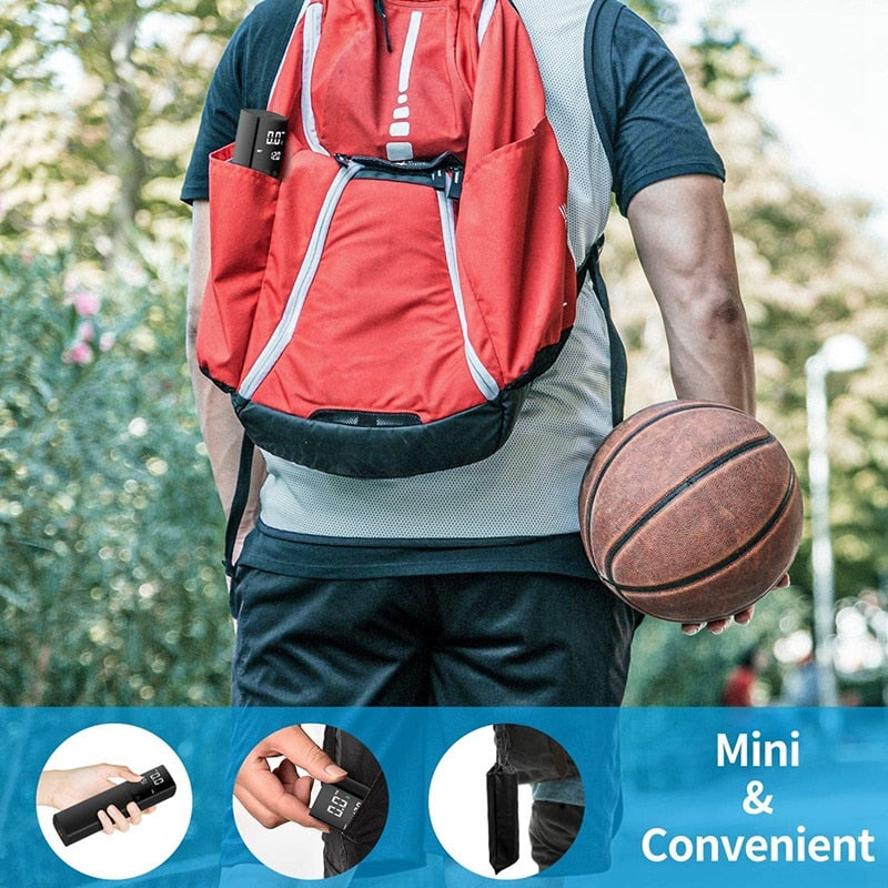 Electric Ball Pump,Smart Air Pump Portable Fast Ball Inflation With Accurate Pressure Gauge And Digital LCD Display