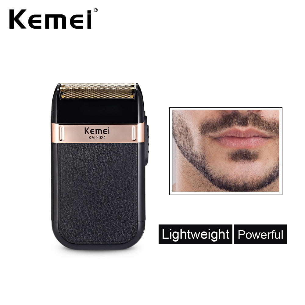 Kemei KM-2024 Rechargeable Shaver Electric Reciprocating Shaver Men's Strong Shaving Machine Barber Trimmer For Man