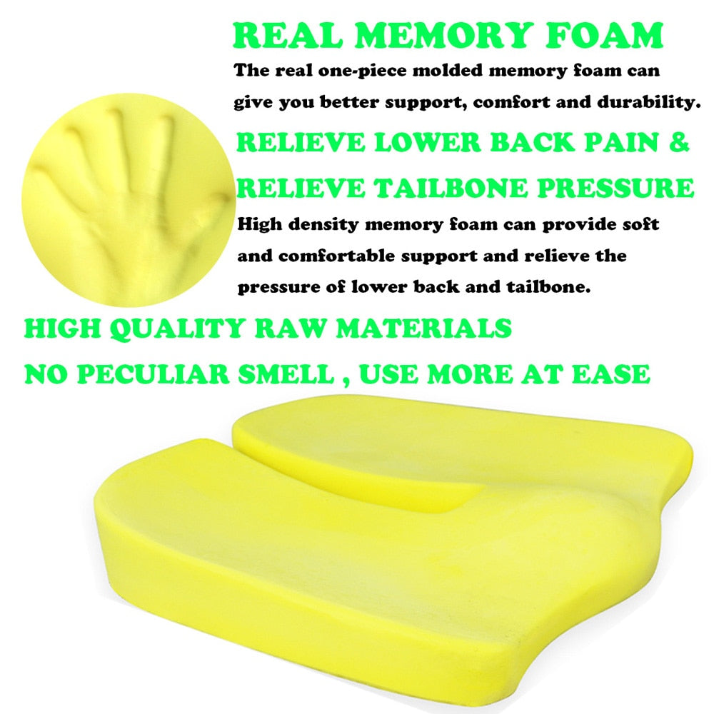 Non-Slip Memory Foam Seat Cushion For Back Pain