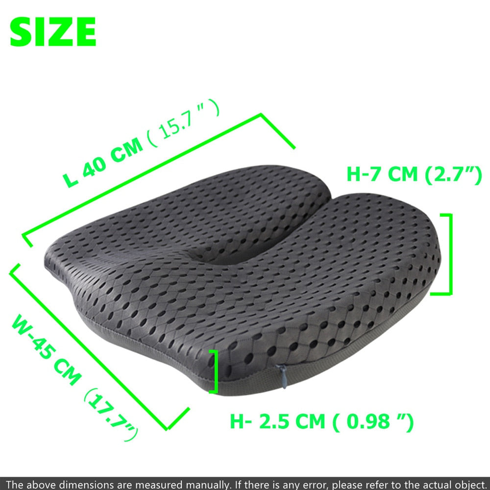 Non-Slip Memory Foam Seat Cushion For Back Pain