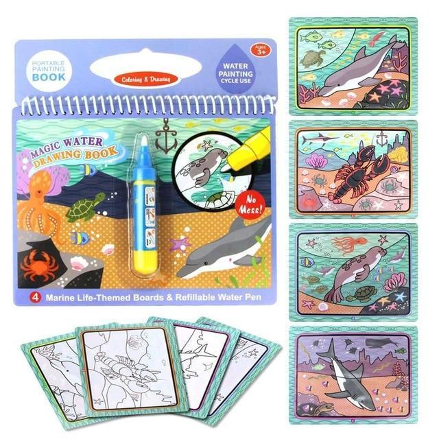 8 styles Magic Water Coloring and Drawing Book