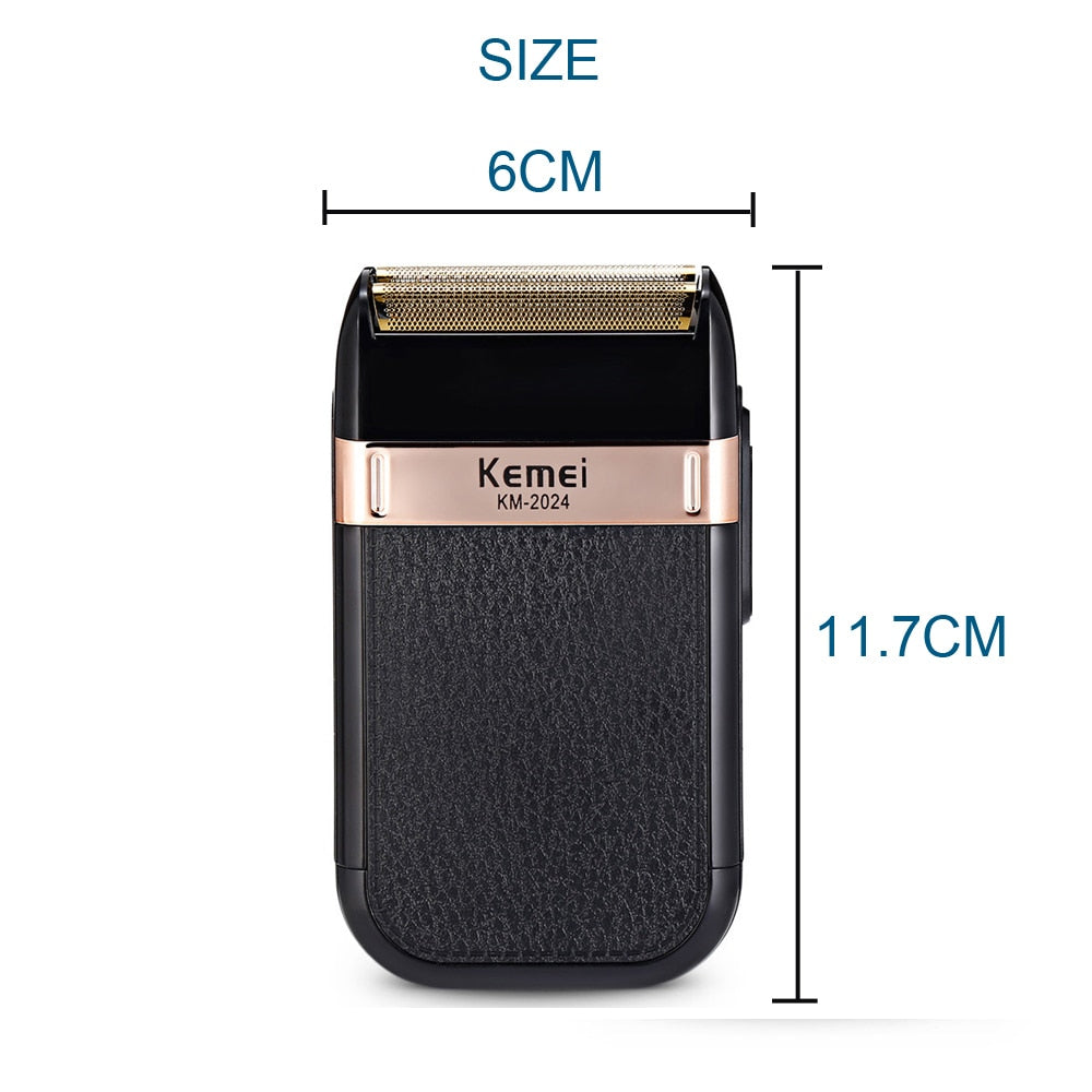 Kemei KM-2024 Rechargeable Shaver Electric Reciprocating Shaver Men's Strong Shaving Machine Barber Trimmer For Man