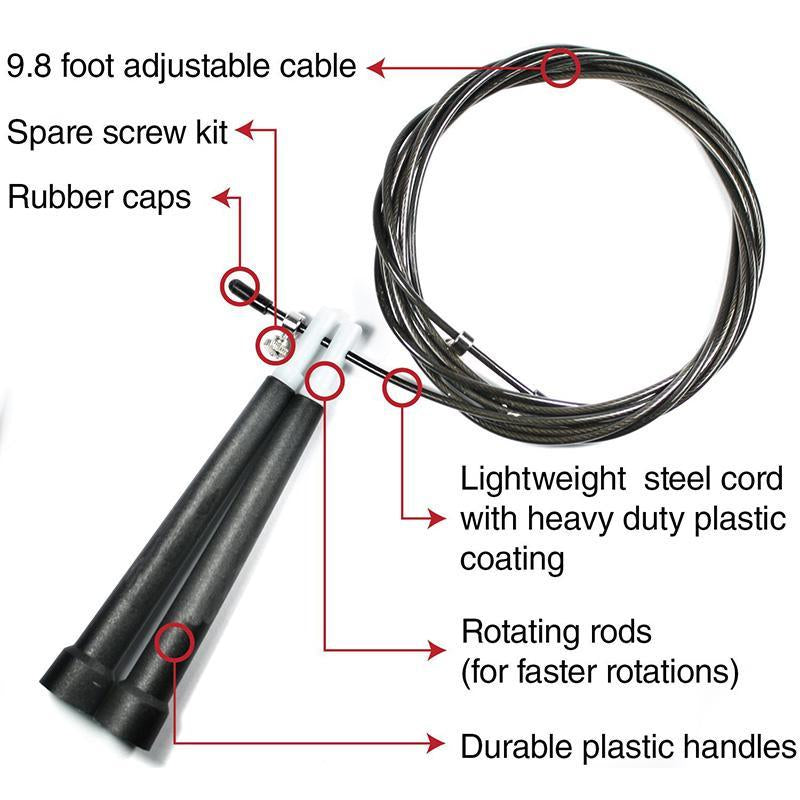 Plastic Handle Jump / Skipping Rope - Home Gym