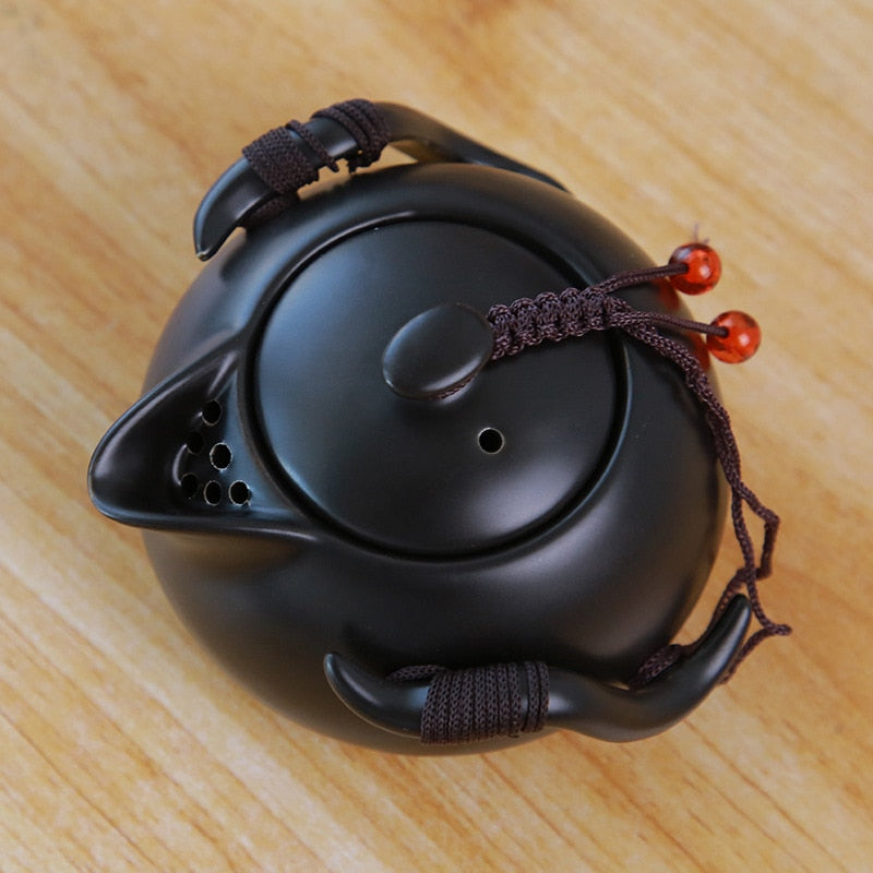 Ceramic teapot kettle gaiwan Chinese Travel Ceramic tea cup for puer chinese tea pot portable tea set drinkware Free shipping