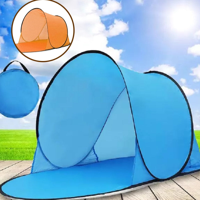 Portable Beach Tent Pop-up Tent Summer Sea Sun Shelters Garden Outdoor Camping BBQ Water-resistant Tent Outdoor Beachcanopy