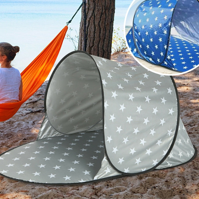 Portable Beach Tent Pop-up Tent Summer Sea Sun Shelters Garden Outdoor Camping BBQ Water-resistant Tent Outdoor Beachcanopy