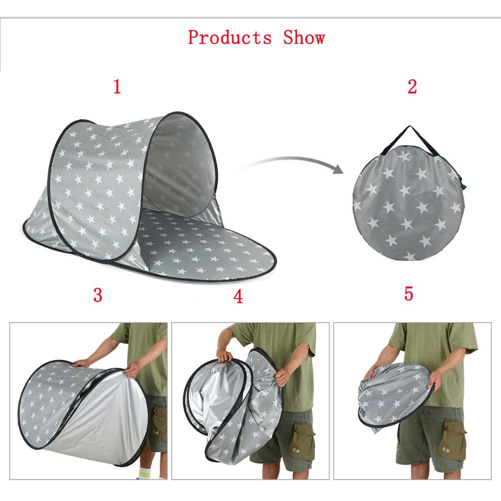 Portable Beach Tent Pop-up Tent Summer Sea Sun Shelters Garden Outdoor Camping BBQ Water-resistant Tent Outdoor Beachcanopy