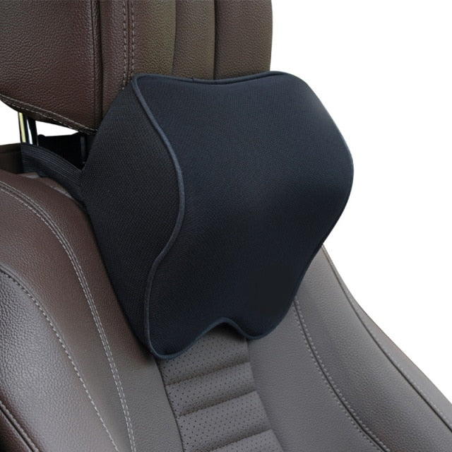 Car Headrest Pillow Neck Memory Lumbar Support Cotton Breathable Pillow