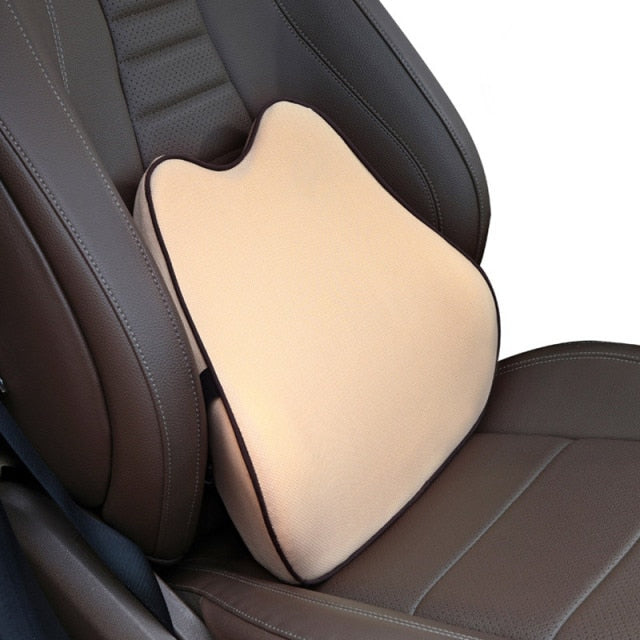 Car Headrest Pillow Neck Memory Lumbar Support Cotton Breathable Pillow