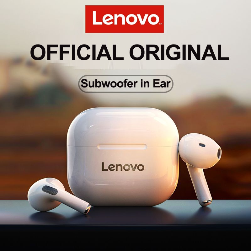 Lenovo Wireless Earphone Bluetooth 5.0, Dual Stereo, Noise Reduction