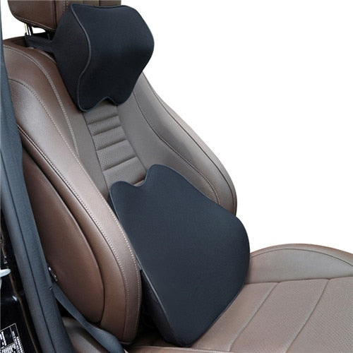 Car Headrest Pillow Neck Memory Lumbar Support Cotton Breathable Pillow