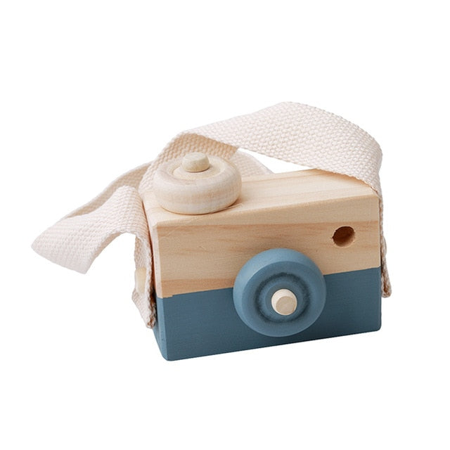 Cute Baby Toys Mini Hanging Wooden Camera Photography Toys for Kids Montessori Toy Gift Children Wooden DIY Presents