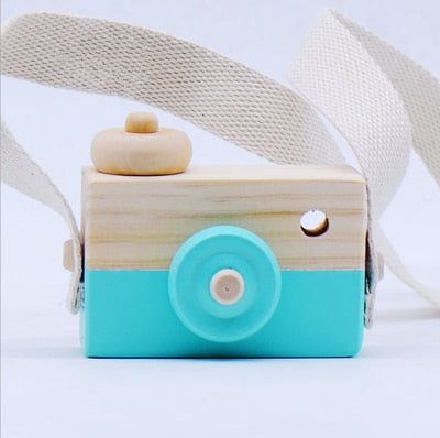 Cute Baby Toys Mini Hanging Wooden Camera Photography Toys for Kids Montessori Toy Gift Children Wooden DIY Presents