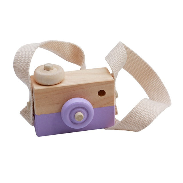 Cute Baby Toys Mini Hanging Wooden Camera Photography Toys for Kids Montessori Toy Gift Children Wooden DIY Presents
