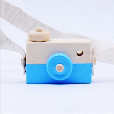 Cute Baby Toys Mini Hanging Wooden Camera Photography Toys for Kids Montessori Toy Gift Children Wooden DIY Presents