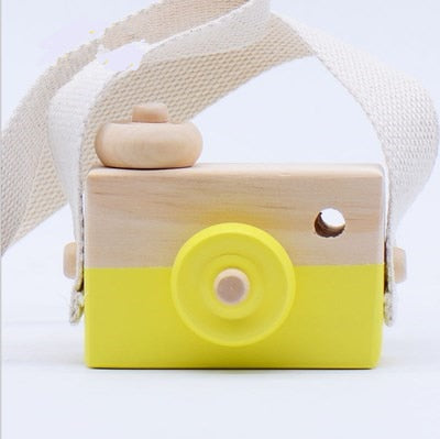 Cute Baby Toys Mini Hanging Wooden Camera Photography Toys for Kids Montessori Toy Gift Children Wooden DIY Presents