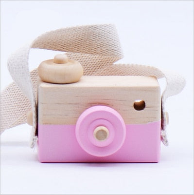 Cute Baby Toys Mini Hanging Wooden Camera Photography Toys for Kids Montessori Toy Gift Children Wooden DIY Presents