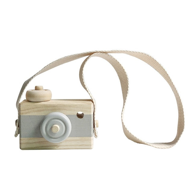 Cute Baby Toys Mini Hanging Wooden Camera Photography Toys for Kids Montessori Toy Gift Children Wooden DIY Presents