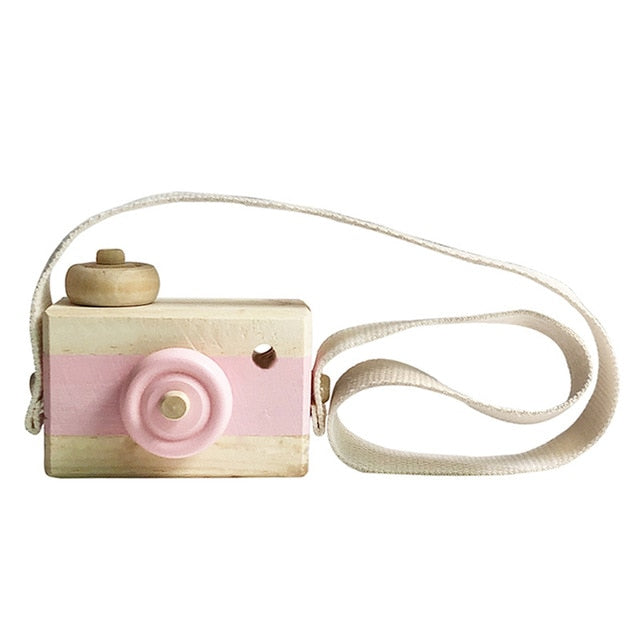 Cute Baby Toys Mini Hanging Wooden Camera Photography Toys for Kids Montessori Toy Gift Children Wooden DIY Presents