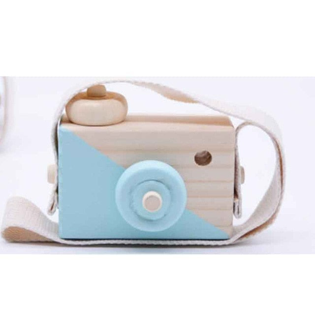 Cute Baby Toys Mini Hanging Wooden Camera Photography Toys for Kids Montessori Toy Gift Children Wooden DIY Presents