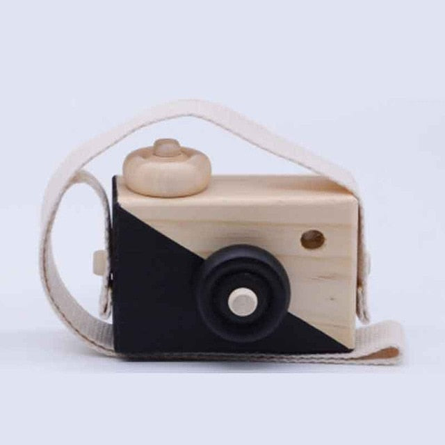 Cute Baby Toys Mini Hanging Wooden Camera Photography Toys for Kids Montessori Toy Gift Children Wooden DIY Presents