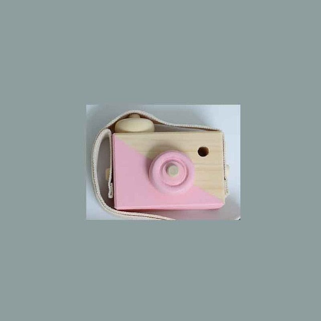 Cute Baby Toys Mini Hanging Wooden Camera Photography Toys for Kids Montessori Toy Gift Children Wooden DIY Presents
