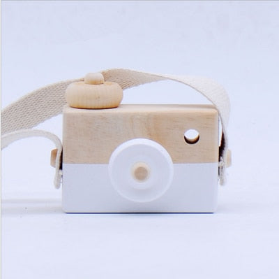 Cute Baby Toys Mini Hanging Wooden Camera Photography Toys for Kids Montessori Toy Gift Children Wooden DIY Presents