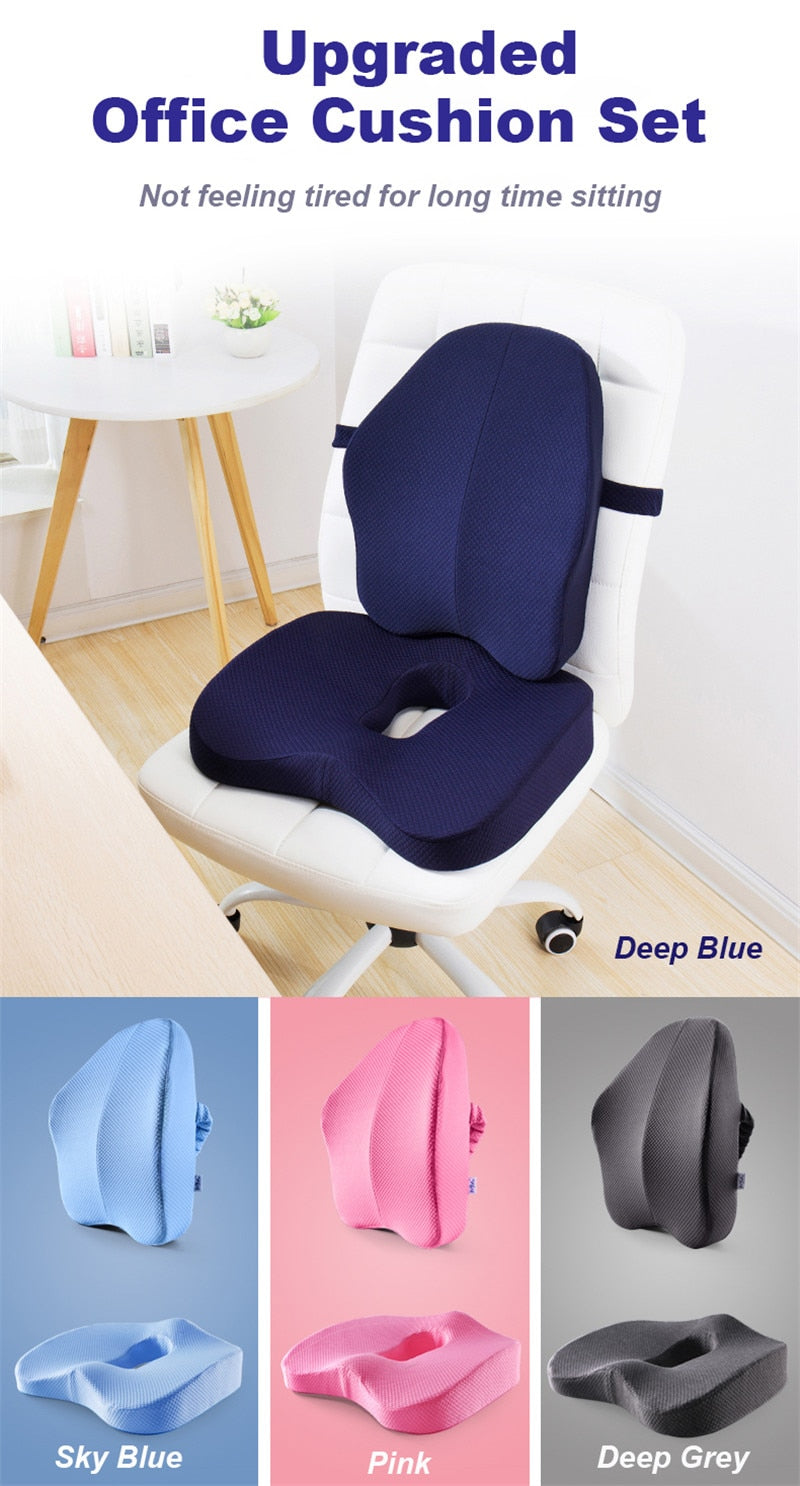 Memory Foam Seat Cushion Orthopedic Pillow Office Chair Cushion Support