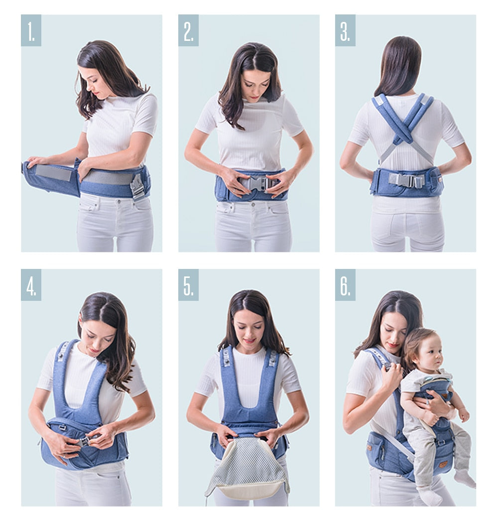 Ergonomic Baby Carrier Baby Kangaroo Child Hip Seat Tool Baby Holder Sling Wrap Backpacks Baby Travel Activity Gear