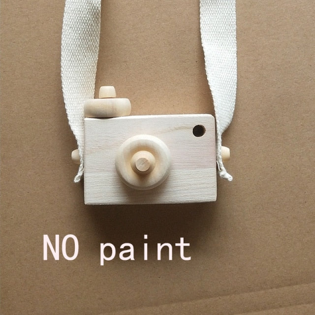 Cute Baby Toys Mini Hanging Wooden Camera Photography Toys for Kids Montessori Toy Gift Children Wooden DIY Presents