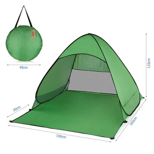 Automatic Instant Pop Up Tent Potable Beach Tent Lightweight Outdoor UV Protection Camping Fishing Tent Cabana Sun Shelter 2021