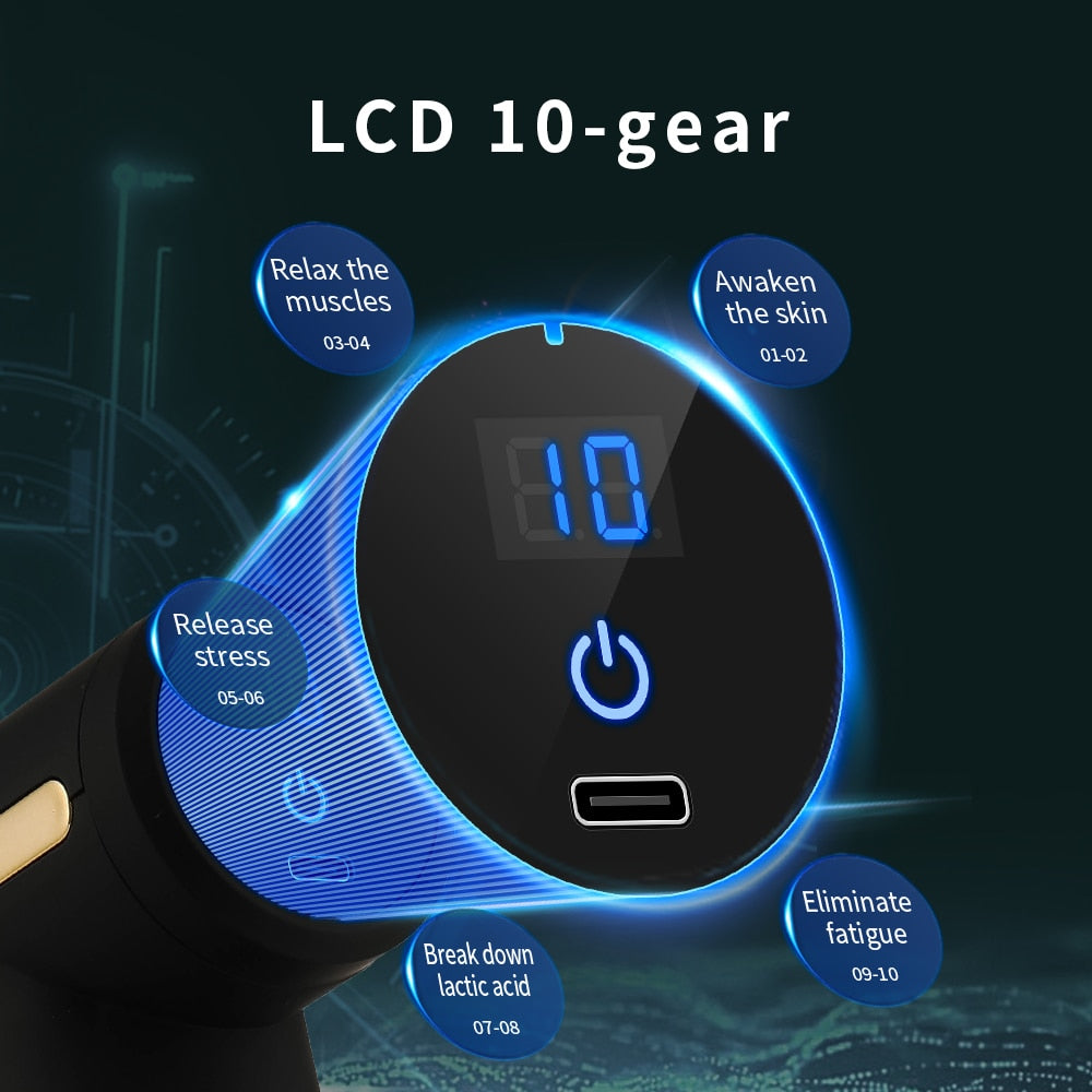 Massage Gun with 8 Heads for Body, Muscle and Tissue Relaxation