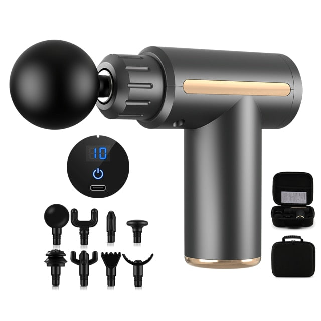 Massage Gun with 8 Heads for Body, Muscle and Tissue Relaxation