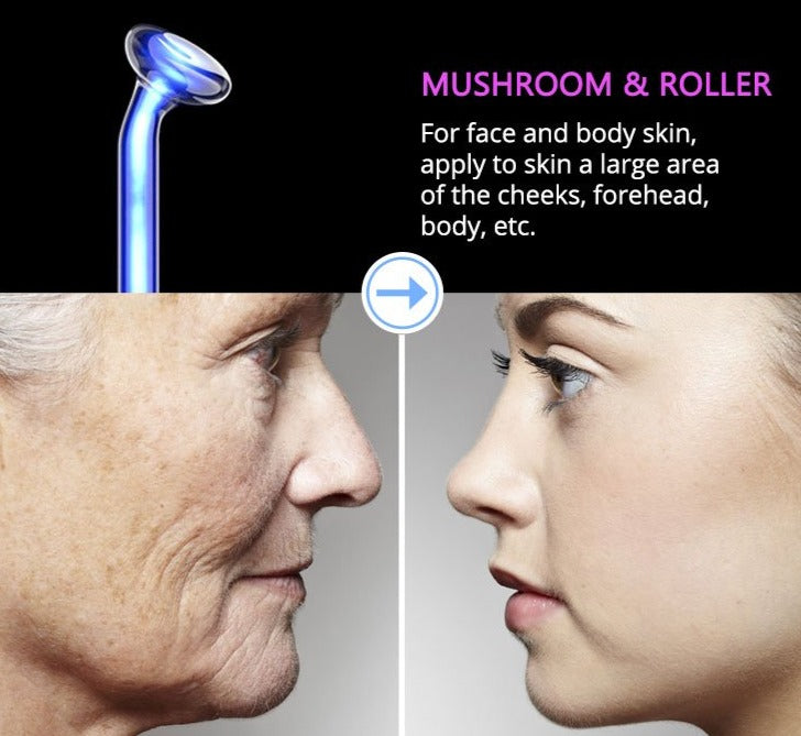 High Frequency Facial Machine Electrotherapy Pro Skin Treatment Wand Glass FUSION (Neon + Argon Wands)