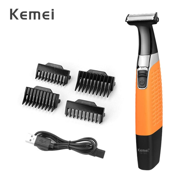 Kemei Electric Shaver for Men Rechargeable Beard Trimer Waterproof Razor Professional Hair Shaving Machine Grooming Shaver Blade