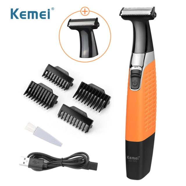 Kemei Electric Shaver for Men Rechargeable Beard Trimer Waterproof Razor Professional Hair Shaving Machine Grooming Shaver Blade