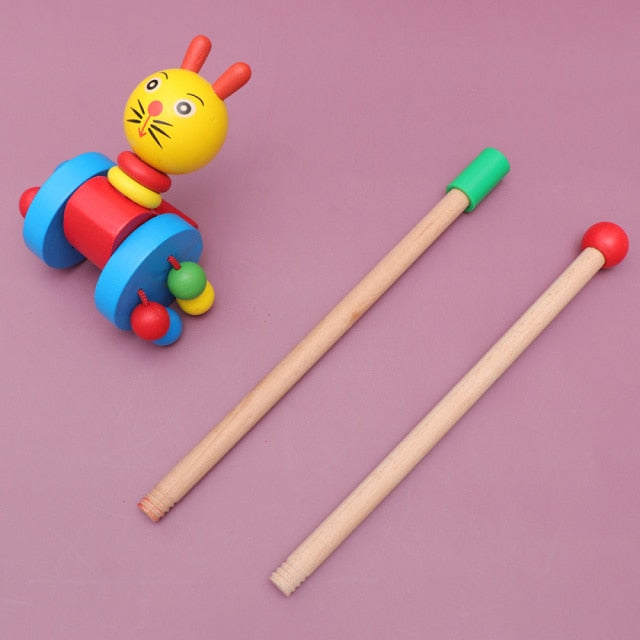 Baby Pushing Funny Car Toys Carts Toy Baby Walker Wooden Toys