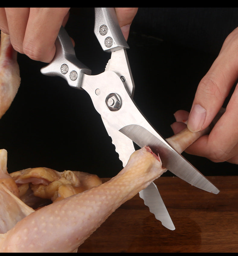 Kitchen Powerful Chicken Bone Scissors Chicken Duck Fish Cutter Shears Stainless Steel Scissors Scale Clean Cook Scissors Knife