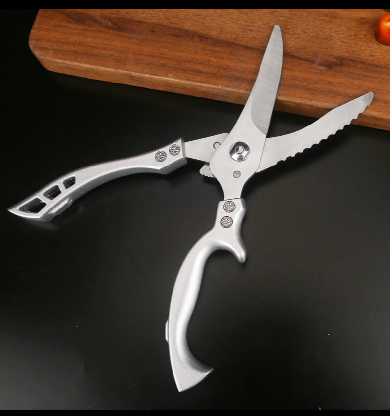 Kitchen Powerful Chicken Bone Scissors Chicken Duck Fish Cutter Shears Stainless Steel Scissors Scale Clean Cook Scissors Knife