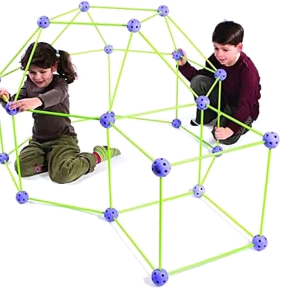 Kids Construction Fort Building Kit Castles Tunnels Tents Kit DIY 3D Magination Play House Assemble Toys Children Gifts