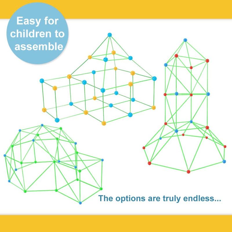 Kids Construction Fort Building Kit Castles Tunnels Tents Kit DIY 3D Magination Play House Assemble Toys Children Gifts