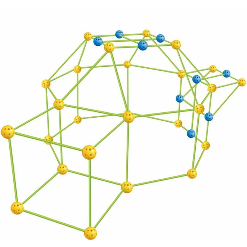 Kids Construction Fort Building Kit Castles Tunnels Tents Kit DIY 3D Magination Play House Assemble Toys Children Gifts