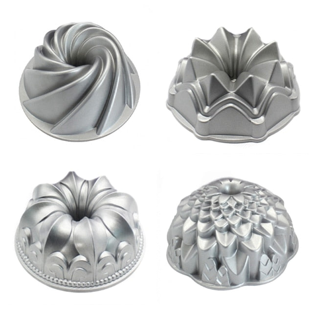 Aluminum Cake Mold Cake And Mousse Baking Tool Double Sided Gauze Cake Mold Tool Cake Pan Non Stick Shaped Tube Pan For Kitchen