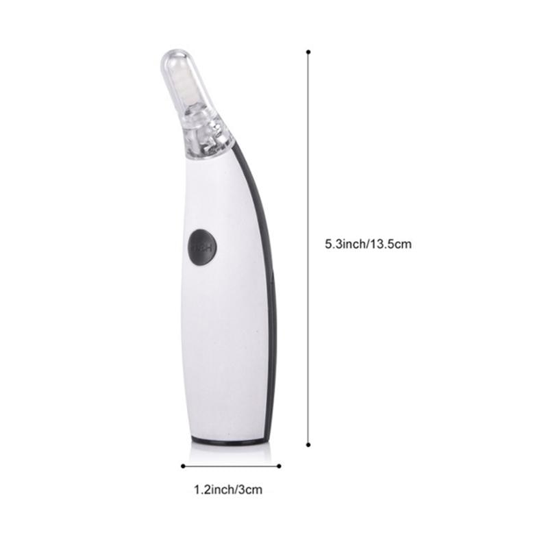 Electric Cordless Vibration Painless Vacuum Ear Wax Pick Cleaner Remover Spiral Ear-Cleaning Device Wax Earpick (Black Or Blue )