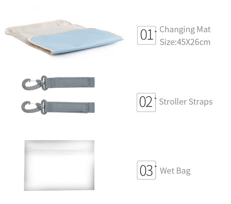 Diaper Bag Backpack for Moms Waterproof Stroller Baby Bag Large Capacity Outdoor Travel Maternity Nappy Bags for Baby Care