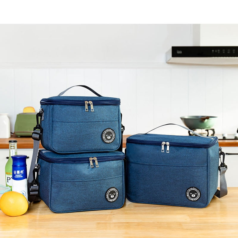 Big Camping Thermal Cooler Bag WIth Shoulder Strap Waterproof Oxford Cloth Picnic Insulated Bag Sac Lunch Box Picnic Basket