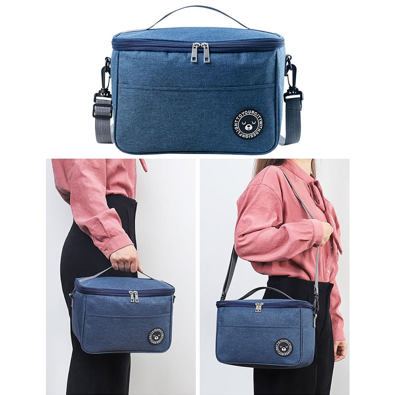 Big Camping Thermal Cooler Bag WIth Shoulder Strap Waterproof Oxford Cloth Picnic Insulated Bag Sac Lunch Box Picnic Basket