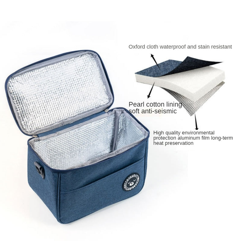 Big Camping Thermal Cooler Bag WIth Shoulder Strap Waterproof Oxford Cloth Picnic Insulated Bag Sac Lunch Box Picnic Basket