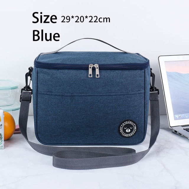 Big Camping Thermal Cooler Bag WIth Shoulder Strap Waterproof Oxford Cloth Picnic Insulated Bag Sac Lunch Box Picnic Basket